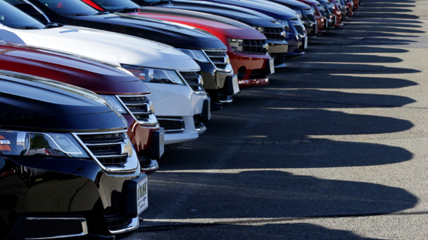 Cars at an auto dealership