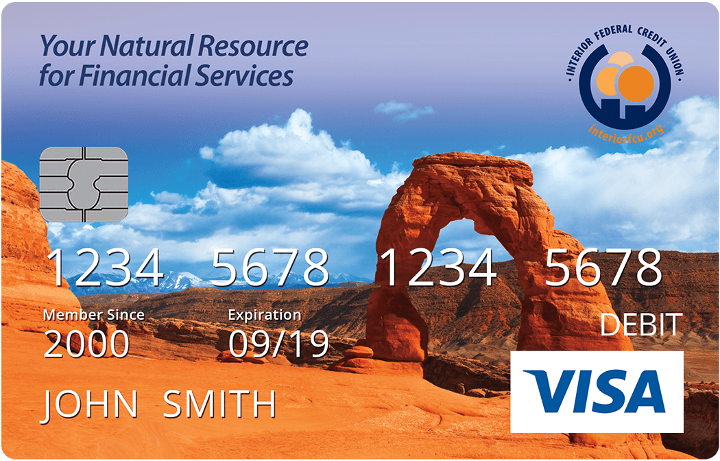 Interior Federal debit card sample