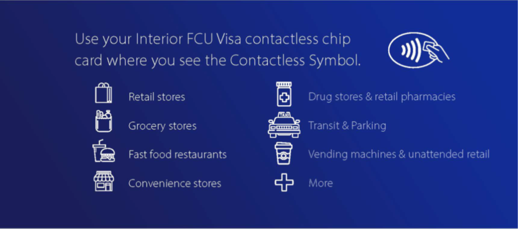 where to use your interior fcu visa contactless chop card