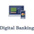 Digital Banking icon: laptop and mobile phone