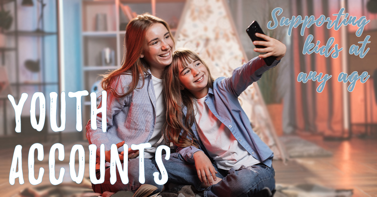 Two young girls taking a selfie