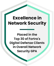 Excellence in Network Security badge