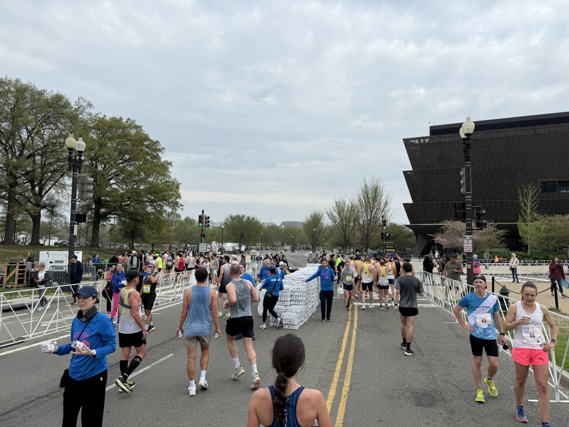 Runners crossing the finish line